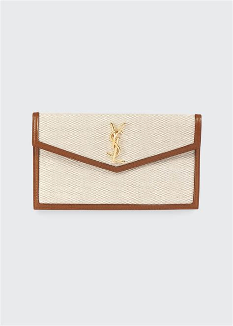 ysl uptown canvas clutch